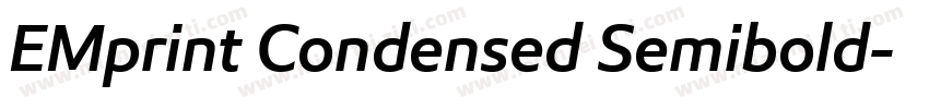 EMprint Condensed Semibold字体转换